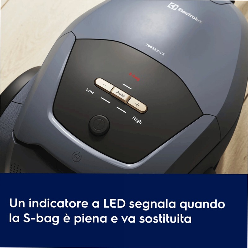 Aspirapolvere con sacco Serie 700 con sacco Blu