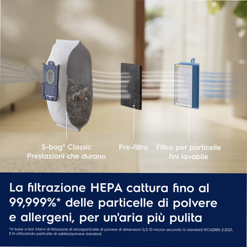 Aspirapolvere con sacco 700 Silent Bagged Blu