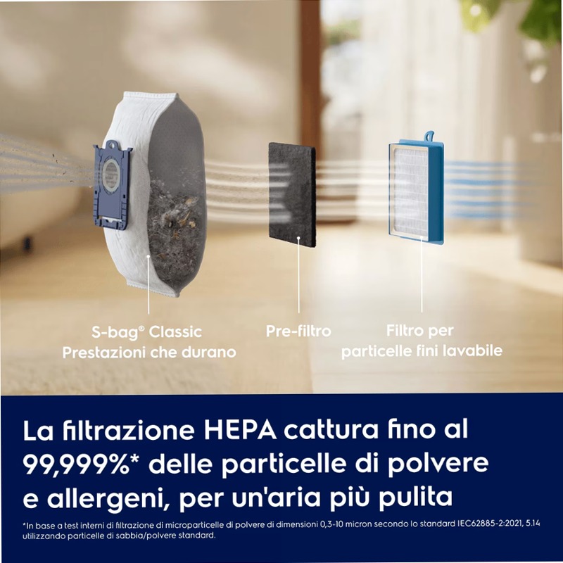 Aspirapolvere con sacco Serie 700 con sacco Blu