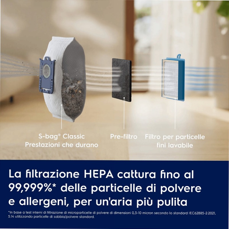 Aspirapolvere con sacco Serie 700 con sacco Blu