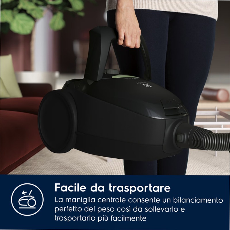 Aspirapolvere con sacco Pure D8 GREEN Nero 3.5lt