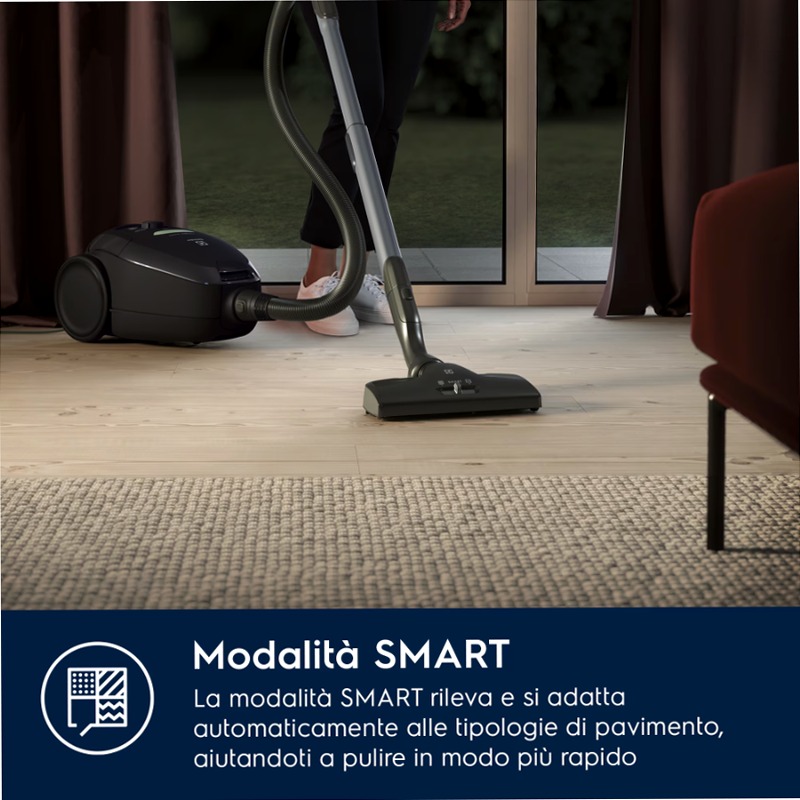 Aspirapolvere con sacco Pure D8 GREEN Nero 3.5lt