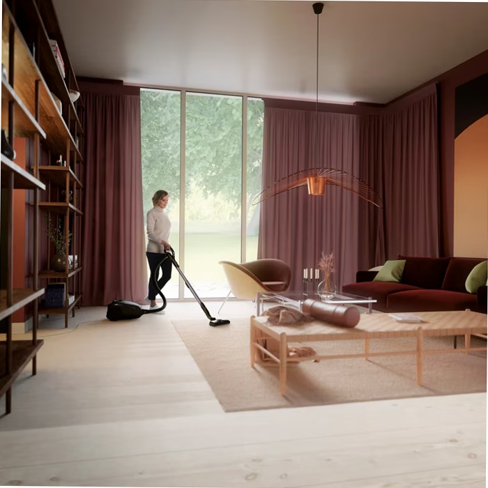 Aspirapolvere con sacco Pure D8 GREEN Nero