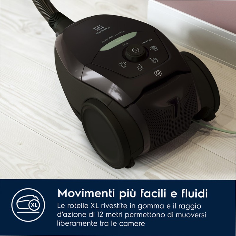 Aspirapolvere con sacco Pure D8 GREEN Nero 3.5lt
