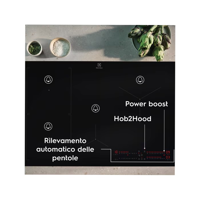 Piano cottura ad induzione SaphirMatt® Serie 700 SenseBoil® 80cm