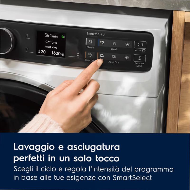 Lavasciuga Serie 800 UltraCare 1600 giri 7kg in asciugatura 11kg in lavaggio