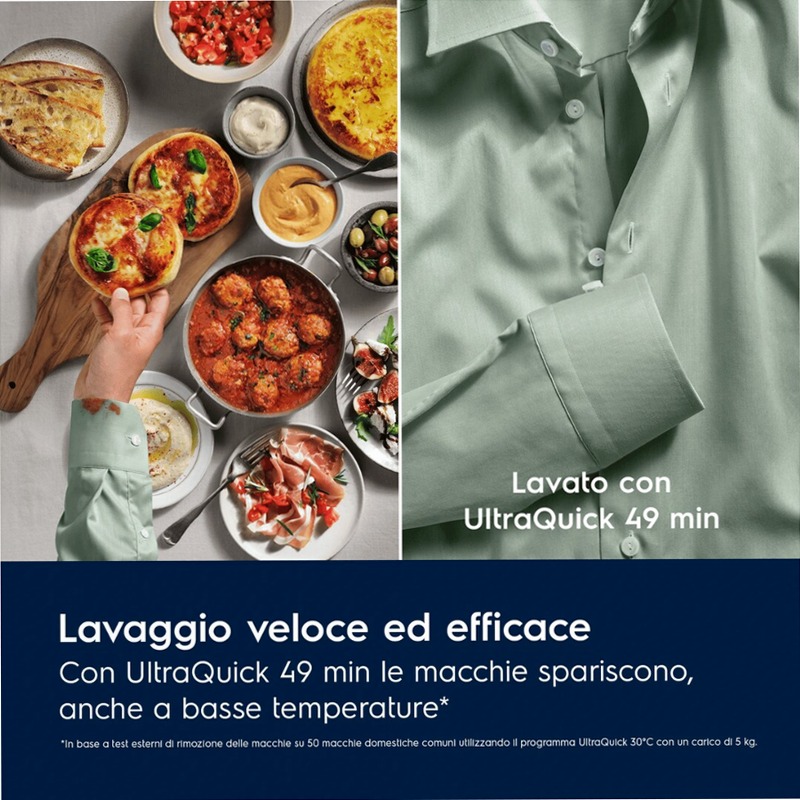 Lavasciuga Serie 800 UltraCare 1600 giri 7kg in asciugatura 11kg in lavaggio