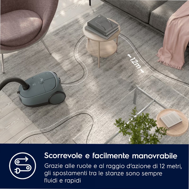 Aspirapolvere con sacco Serie 600 Verde