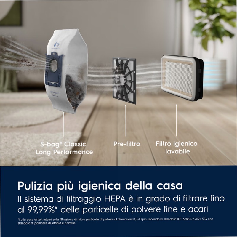 Aspirapolvere con sacco Serie 500 Blu