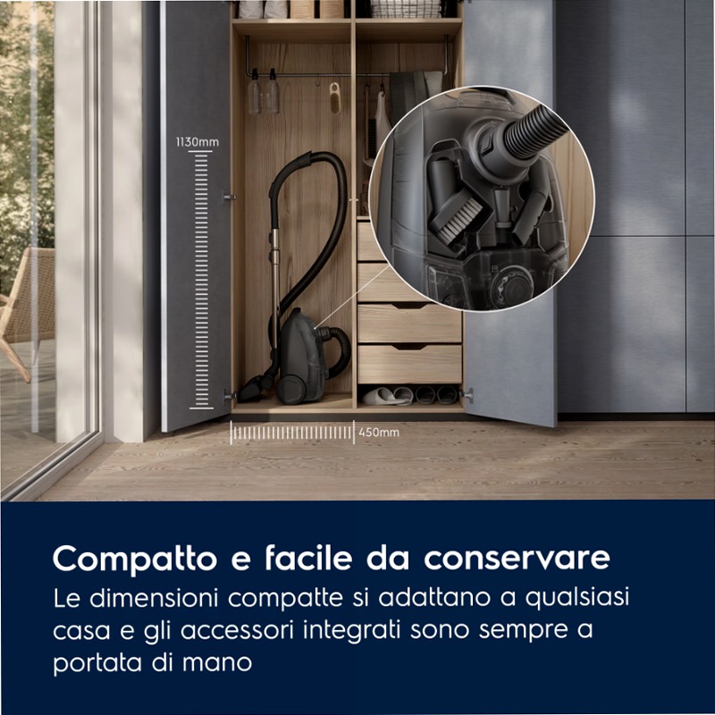 Aspirapolvere con sacco Serie 500 Blu