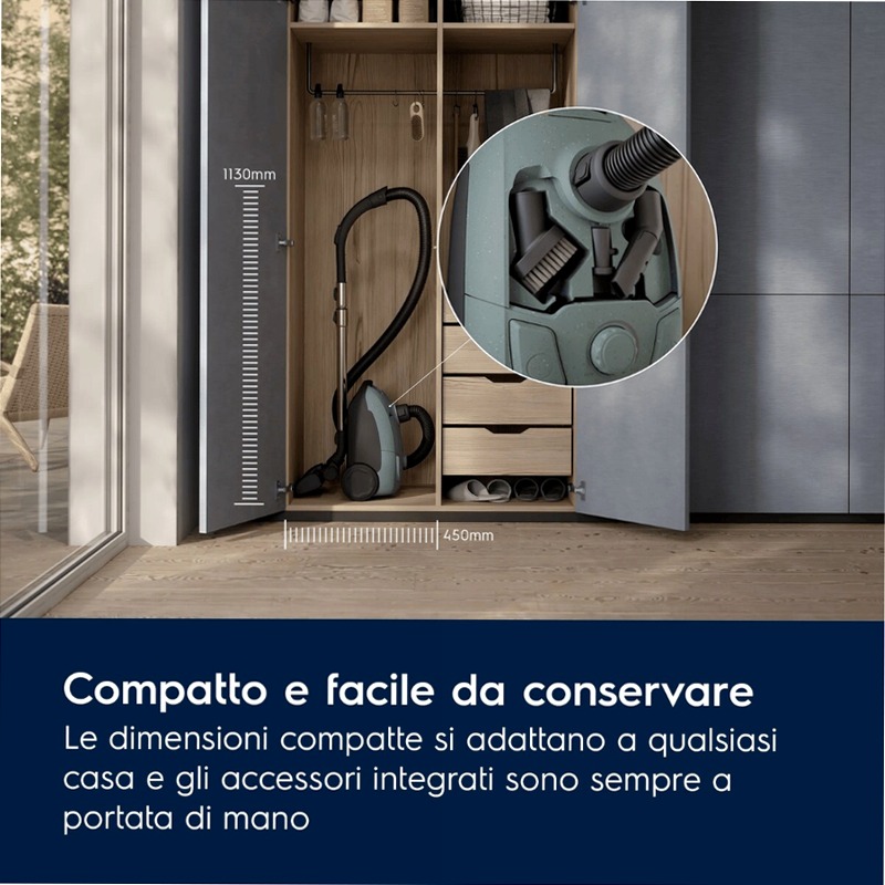 Aspirapolvere con sacco Serie 500 Verde