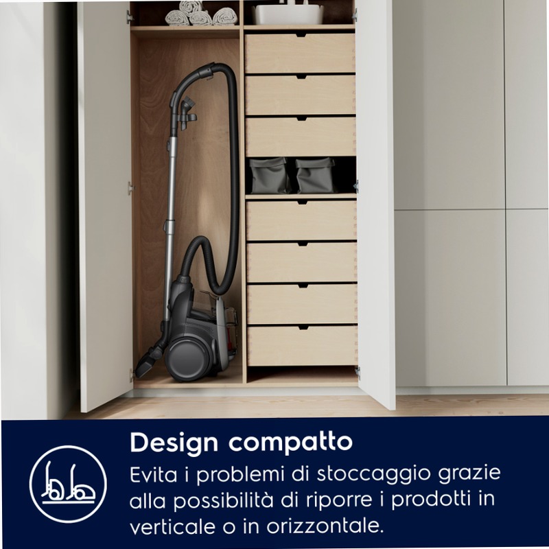 Aspirapolvere senza sacco Serie 600 Grigio 1.6lt