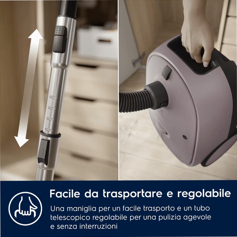 Aspirapolvere con sacco Serie 600 Rosa Oro