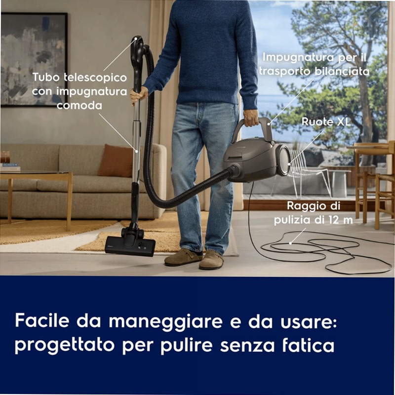 Aspirapolvere con sacco Serie 700 con sacco Marrone