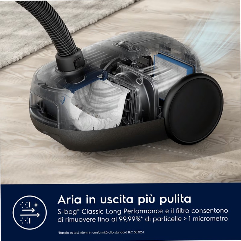 Aspirapolvere con sacco Serie 600 Grigio