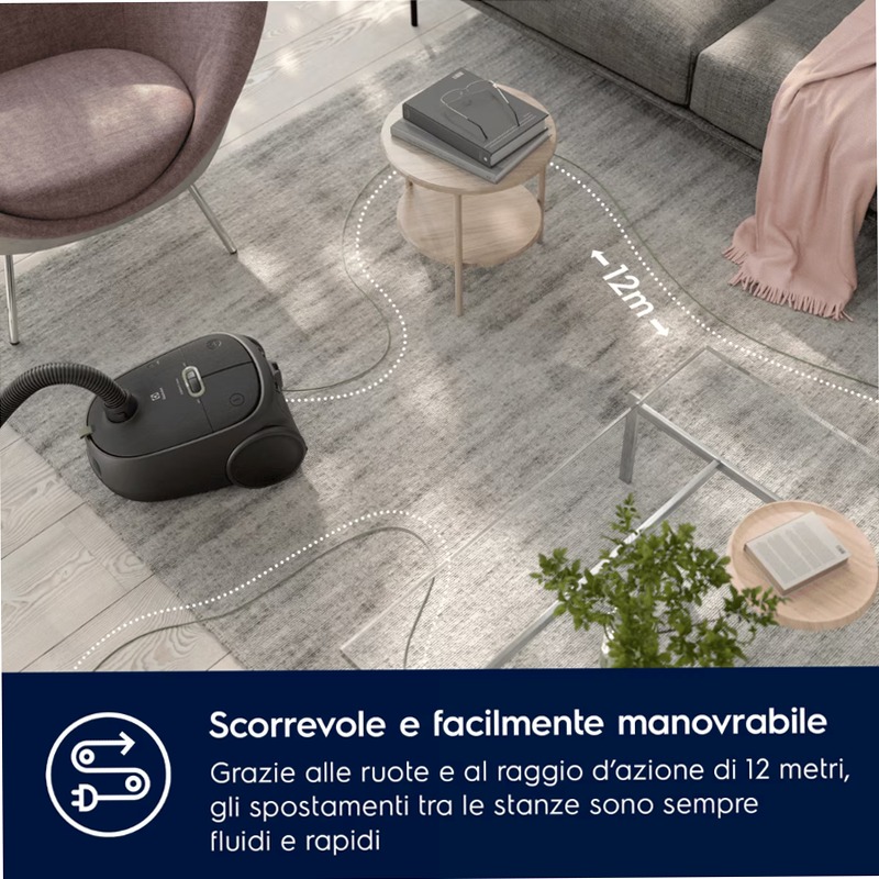 Aspirapolvere con sacco Serie 600 Grigio