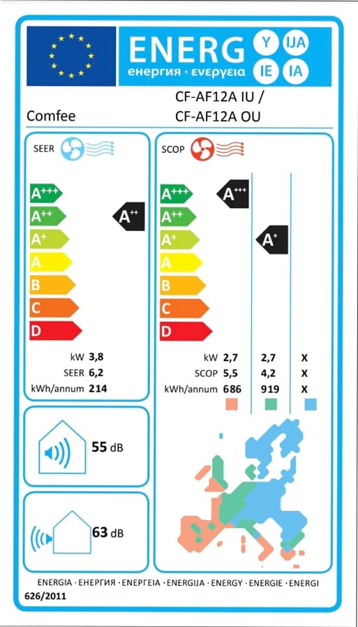 COMFEE' TROPICAL 12K | Climatizzatore Monosplit 12000 BTU Inverter A++/A+ con Wi-Fi e Gas R32 12000btu A