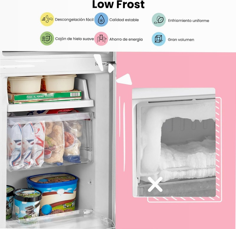 Frigorifero Comfee RCB169DK2(E) - 174 L, Low Frost e LED Combinato 174lt Libera