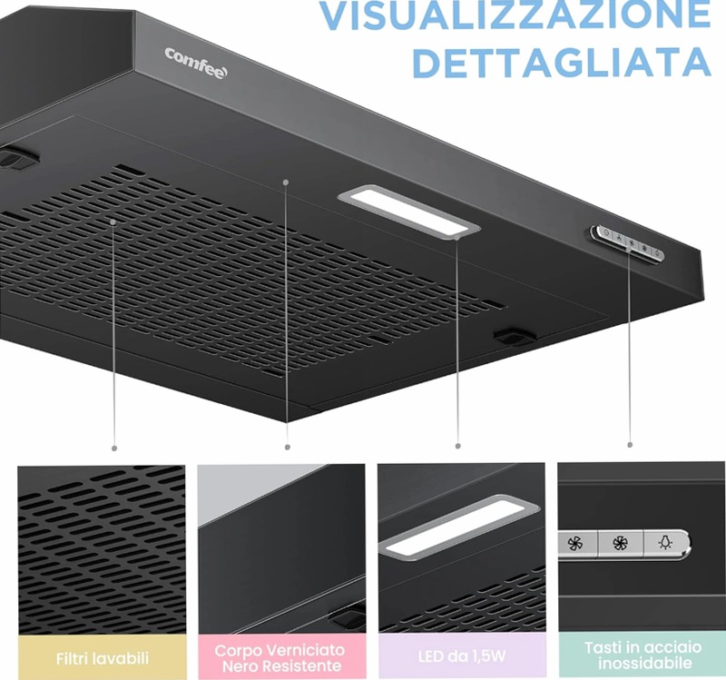 Cappa Aspirante Comfee SLIF17B-60