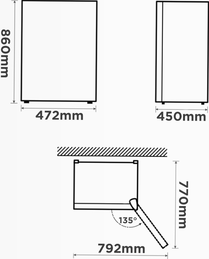 Frigorifero Comfee RCD93WH2(E) – 93 L Table Top E 93lt