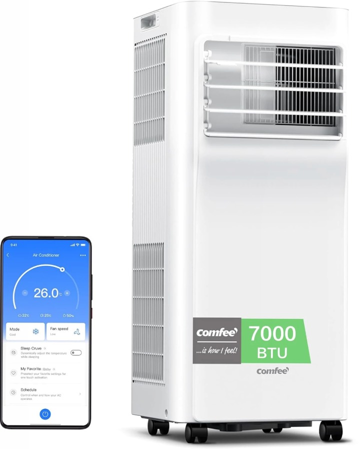 COMFEE Breezy Cool 2.0 - Condizionatore Portatile 7000 BTU WiFi