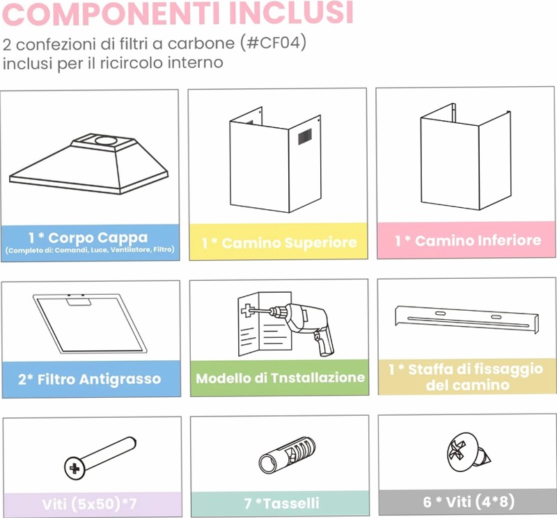 Cappa Aspirante Comfee PYRA17SS-60