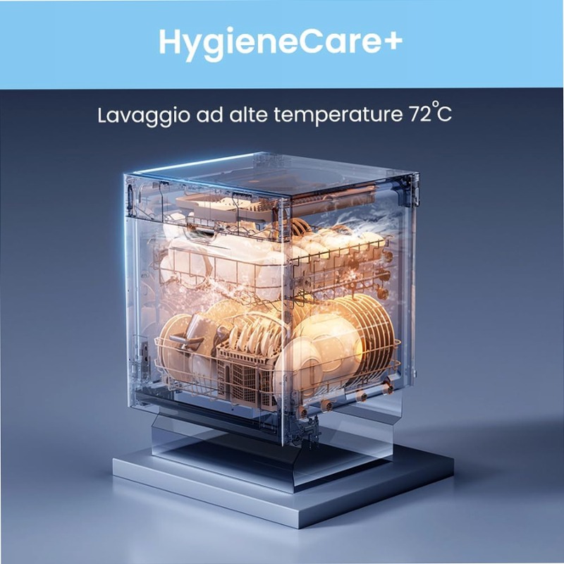 Lavastoviglie Smart COMFEE CDWPB1415P(S)-W-EU C 14 Acciaio Incasso