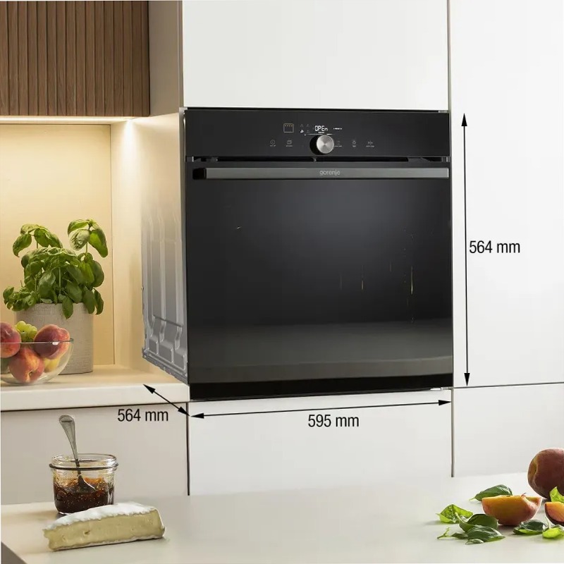 Forno pirolitico GO66E PIZZA350C A Nero Incasso