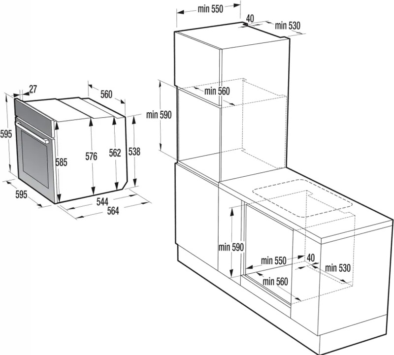 Forno multifunzione BOS6737E13BG A Nero