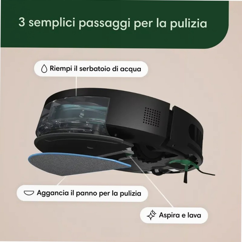 Roomba Combo Essential Smoke - Pulizia intelligente e completa 120w