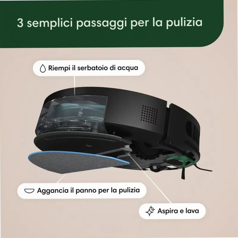 Roomba Combo Essential Bianco - Pulizia Intelligente e Semplice 120w