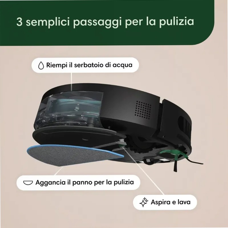 Roomba Combo Essential Mist - Pulizia intelligente e completa 120w