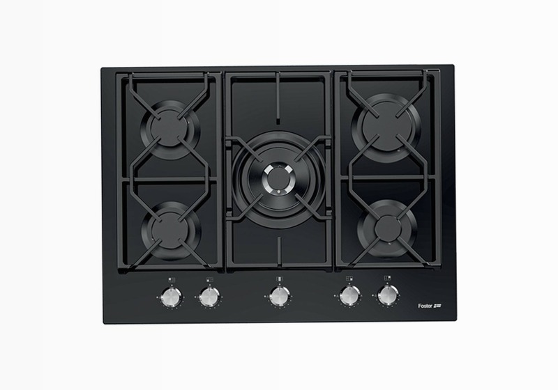 Piano Cottura Power Glass Nero A Gas 5