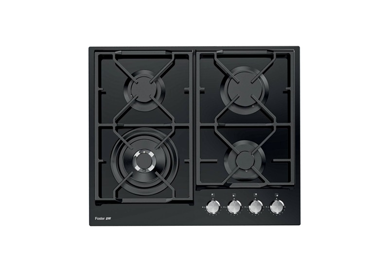 Piano Cottura Power Glass Nero A Gas 4