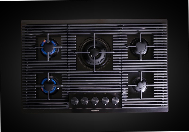 Piano Cottura Milanello Gun Metal 5F Titanio Gas 5