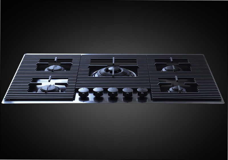 Piano Cottura Milanello Gun Metal 5F Titanio Gas 5