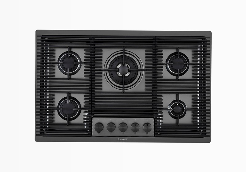 Piano Cottura Milanello Gun Metal 5F Titanio Gas 5