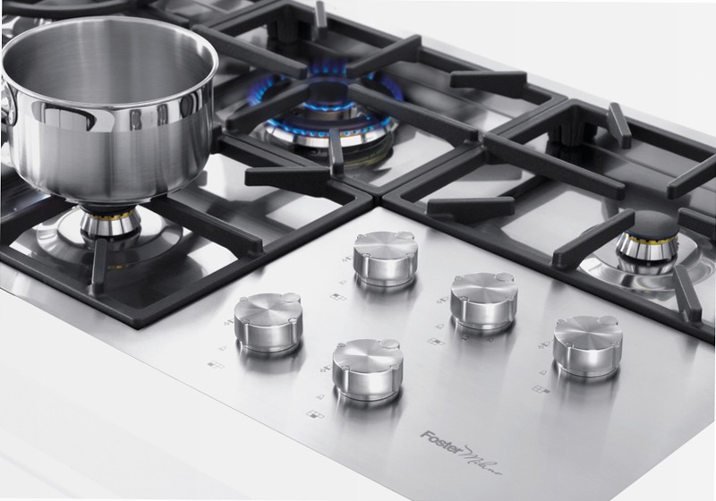 Piano Cottura Foster Milano PVD Gold Oro A Gas 5