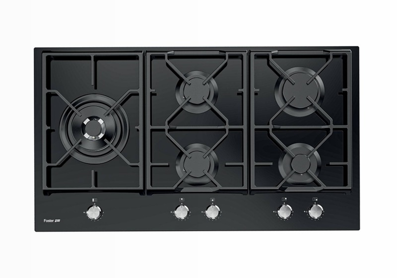 Piano Cottura Power Glass Nero A Gas 5