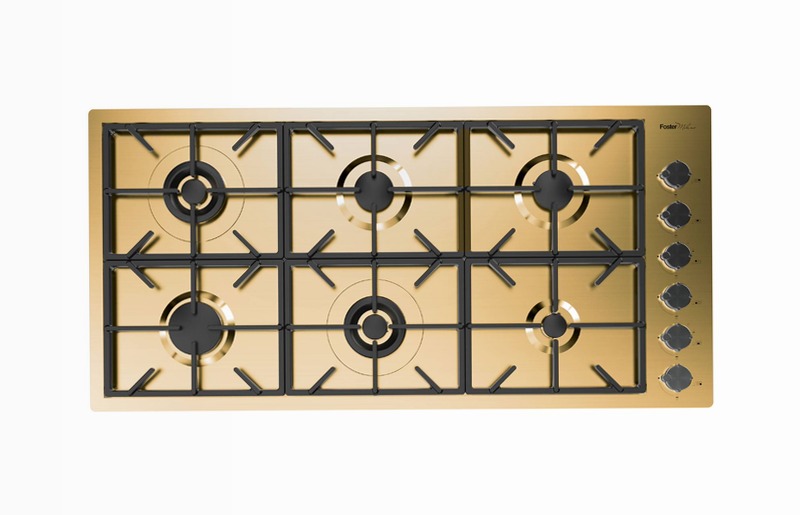 Piano Cottura Foster Milano PVD Gold Oro A Gas