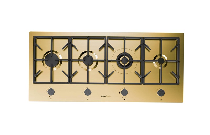Piano Cottura Foster Milano PVD Gold Oro A Gas 4
