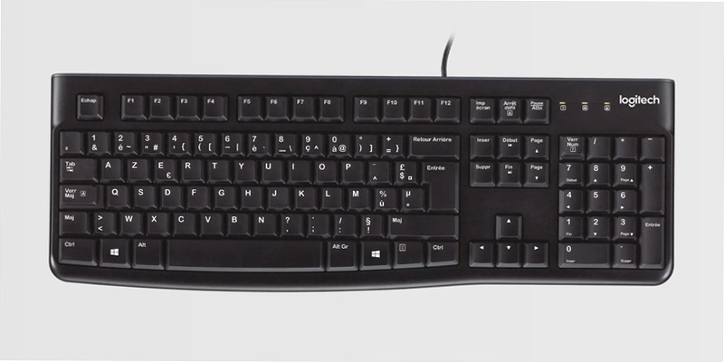 K120 Corded Keyboard - Tastiera Cablata Affidabile Plastica USB cablata US