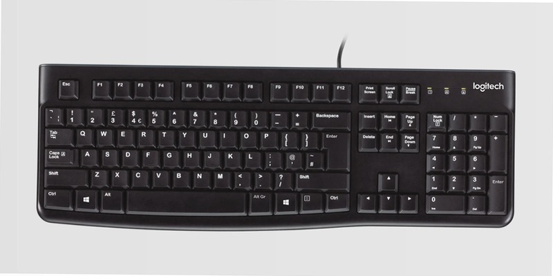 K120 Corded Keyboard - Tastiera Cablata Affidabile Plastica USB cablata US
