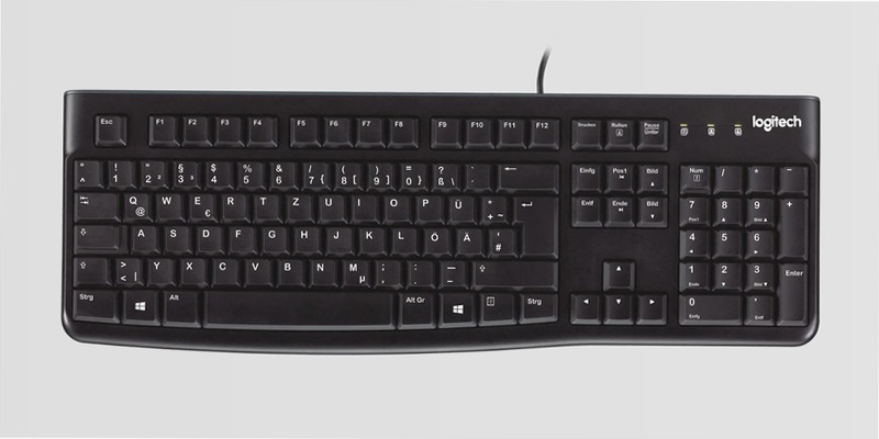 K120 Corded Keyboard - Tastiera Cablata Affidabile Plastica USB cablata US