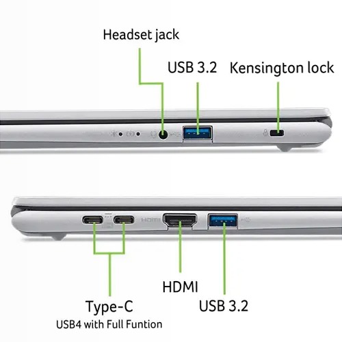 Acer Aspire Go 15 Notebook - Argento 16 Windows 39,6 cm (15,6")