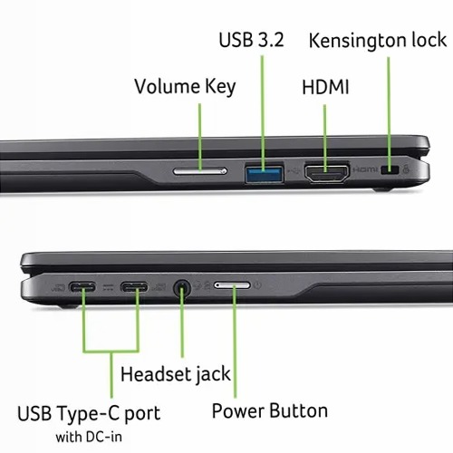 Acer Chromebook Plus Spin 514 - Grigio 8 256 Chrome 35,6 cm (14")