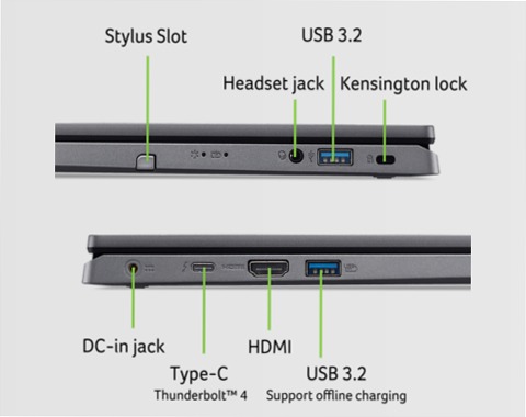 Acer Aspire 5 Spin Notebook - Grigio 16 Windows 35,6 cm
