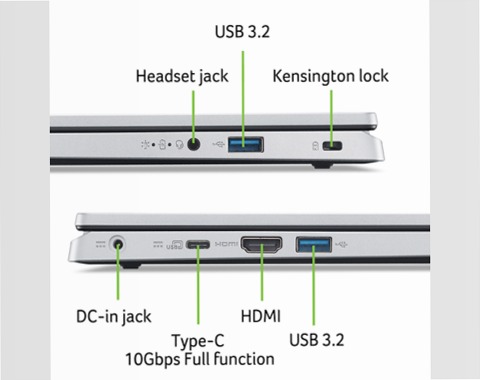 Acer Aspire 3 Notebook A315-510P Argento 8 512 15,6 pollici (39,6 cm)
