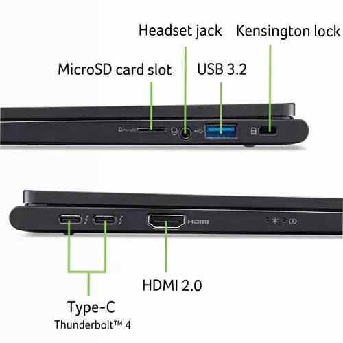 Acer TravelMate P6 Notebook - TMP614-73-TCO Nero 32 32GB Windows 35,6 cm (14")