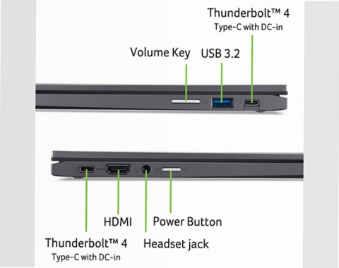 Acer Chromebook Spin 714 Convertibile 8 512GB Chrome 14"